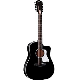 Taylor 250ce Plus Doce Doble 12-String Dreadnought Acoustic-Electric Guitar Black