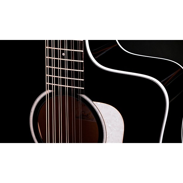 Taylor 250ce Plus Doce Doble 12-String Dreadnought Acoustic-Electric Guitar Black