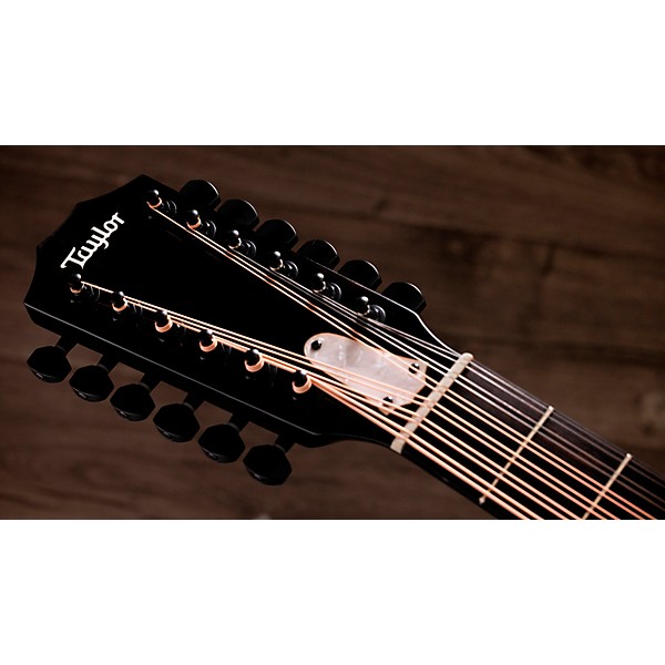 Taylor 250ce Plus Doce Doble 12-String Dreadnought Acoustic-Electric Guitar Black
