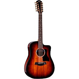 Taylor 260ce-K DLX 10-String Dreadnought Acoustic-Electric Bajo Quinto Shaded Edge Burst