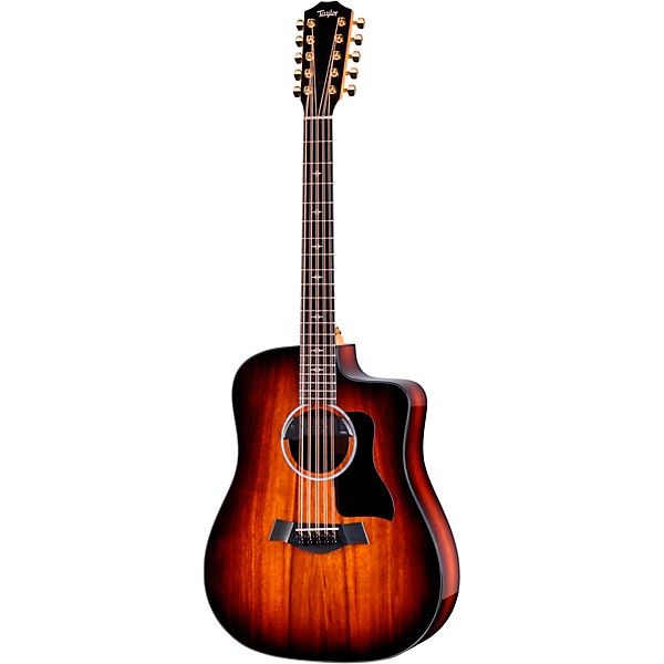 Taylor 260ce-K DLX 10-String Dreadnought Acoustic-Electric Bajo Quinto Shaded Edge Burst