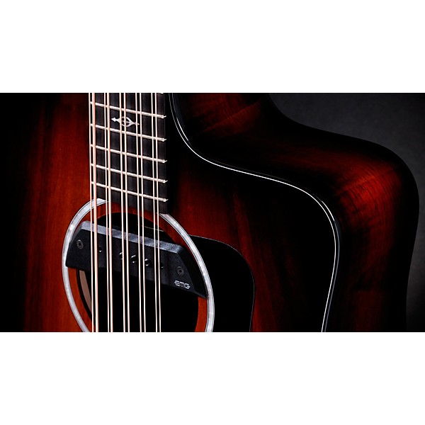 Taylor 260ce-K DLX 10-String Dreadnought Acoustic-Electric Bajo Quinto Shaded Edge Burst