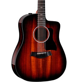 Taylor 260ce-K DLX Doce Doble 12-String Dreadnought Acoustic-Electric Guitar Shaded Edge Burst