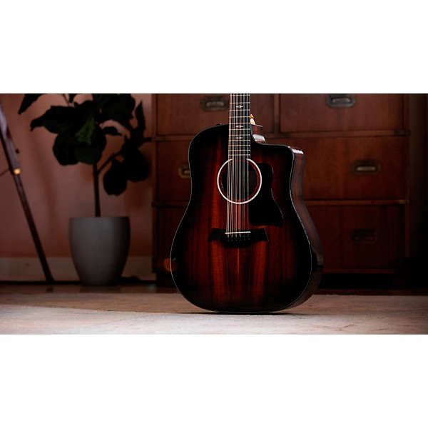 Taylor 260ce-K DLX Doce Doble 12-String Dreadnought Acoustic-Electric Guitar Shaded Edge Burst
