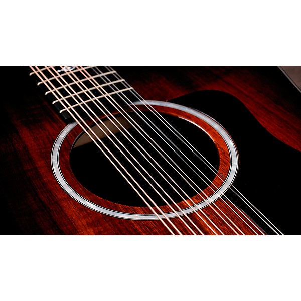 Taylor 260ce-K DLX Doce Doble 12-String Dreadnought Acoustic-Electric Guitar Shaded Edge Burst