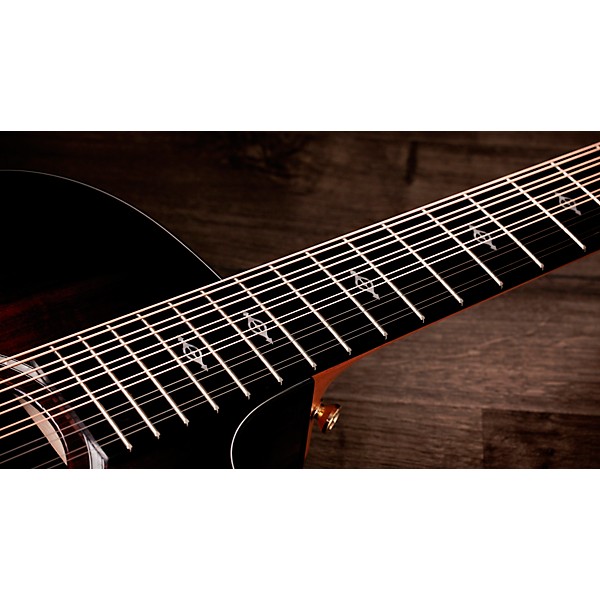 Taylor 260ce-K DLX Doce Doble 12-String Dreadnought Acoustic-Electric Guitar Shaded Edge Burst