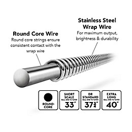 DR Strings Hi-Beam LLR-40 Electric Bass Strings (40-95)