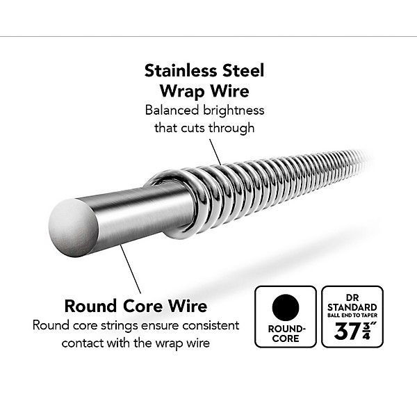 DR Strings Fat-Beam FB-40 Electric Bass Strings (40-100)