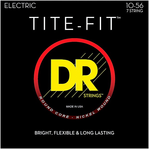 DR Strings Tite-Fit MT7-10 7-String Nickel Plated Electric Guitar Strings (10-56)
