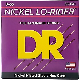 DR Strings Nickel Lo-Rider 6-String Electric Bass Strings (30-130)