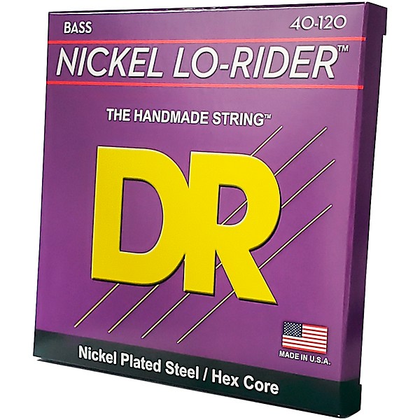 DR Strings Nickel Lo-Rider 5-String Electric Bass Strings (40-120)