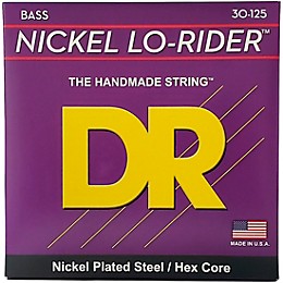 DR Strings Nickel Lo-Rider 6-String Electric Bass Strings (30-125)