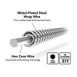 DR Strings Nickel Lo-Rider Electric Bass Strings (40-100)