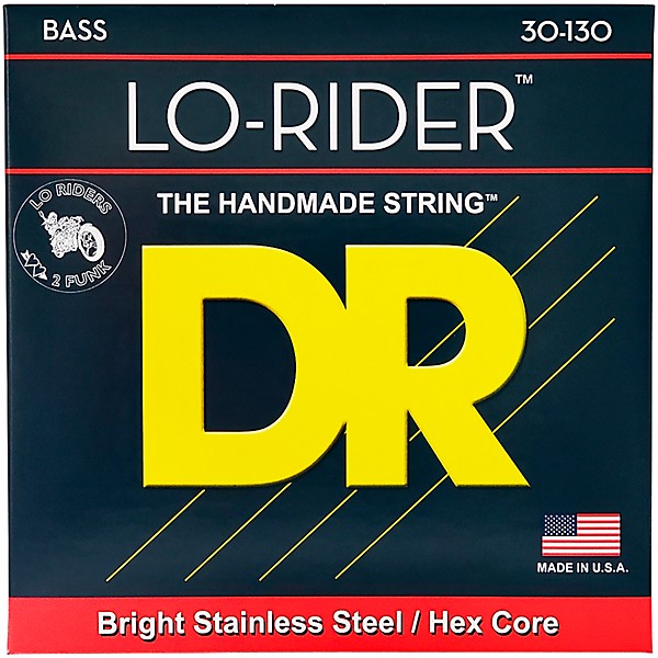 DR Strings Lo-Rider MH6-130 6-String Electric Bass Strings (30-130)