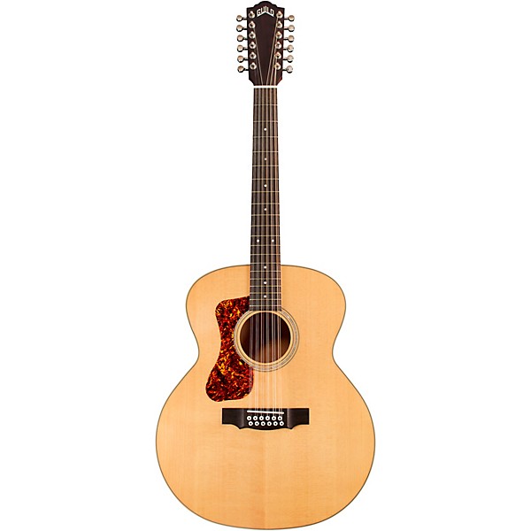 Guild F-2512E Maple Left-Handed 12-String Jumbo Acoustic-Electric Guitar Blonde