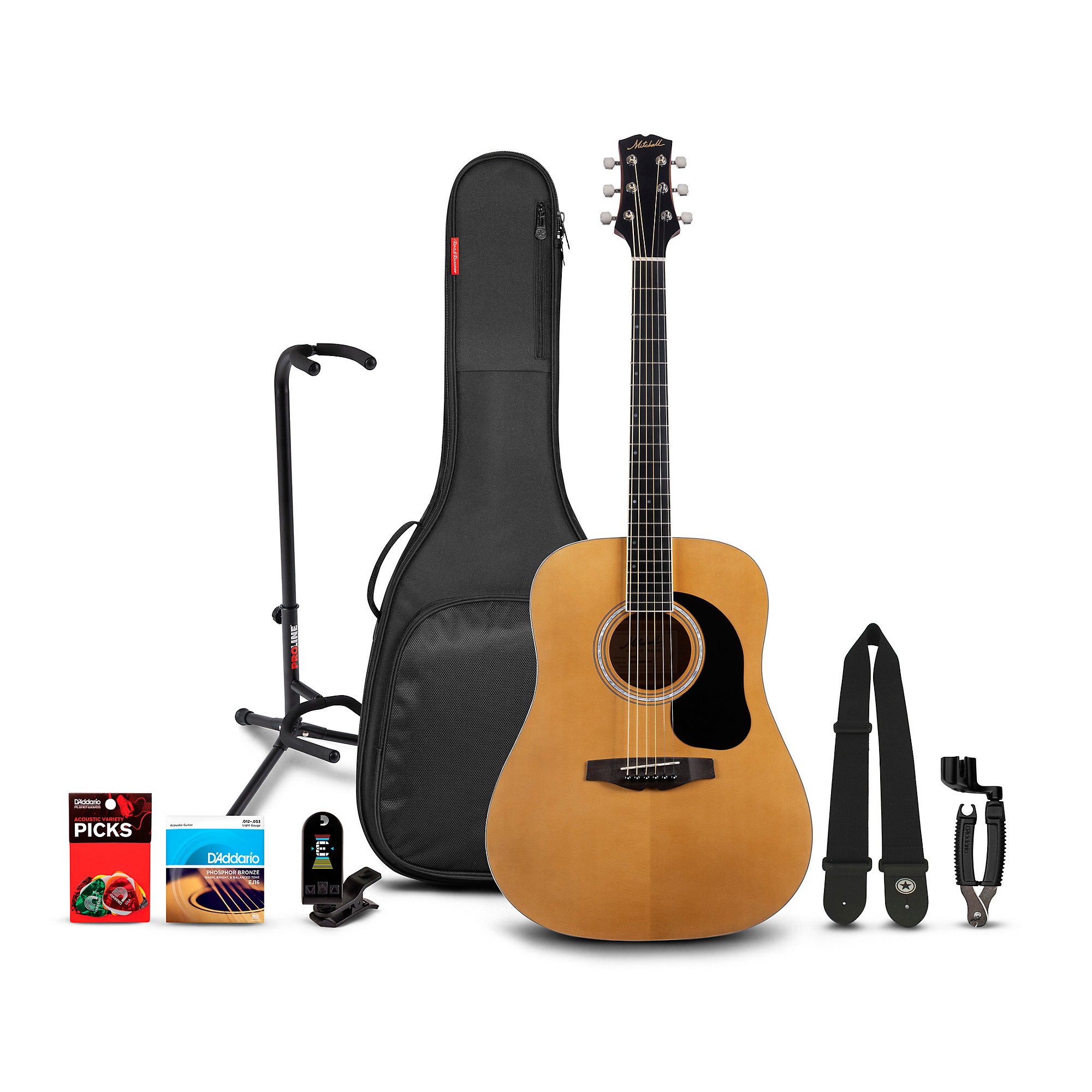 Mitchell Motion D150 Dreadnought Acoustic Guitar Deluxe Pack