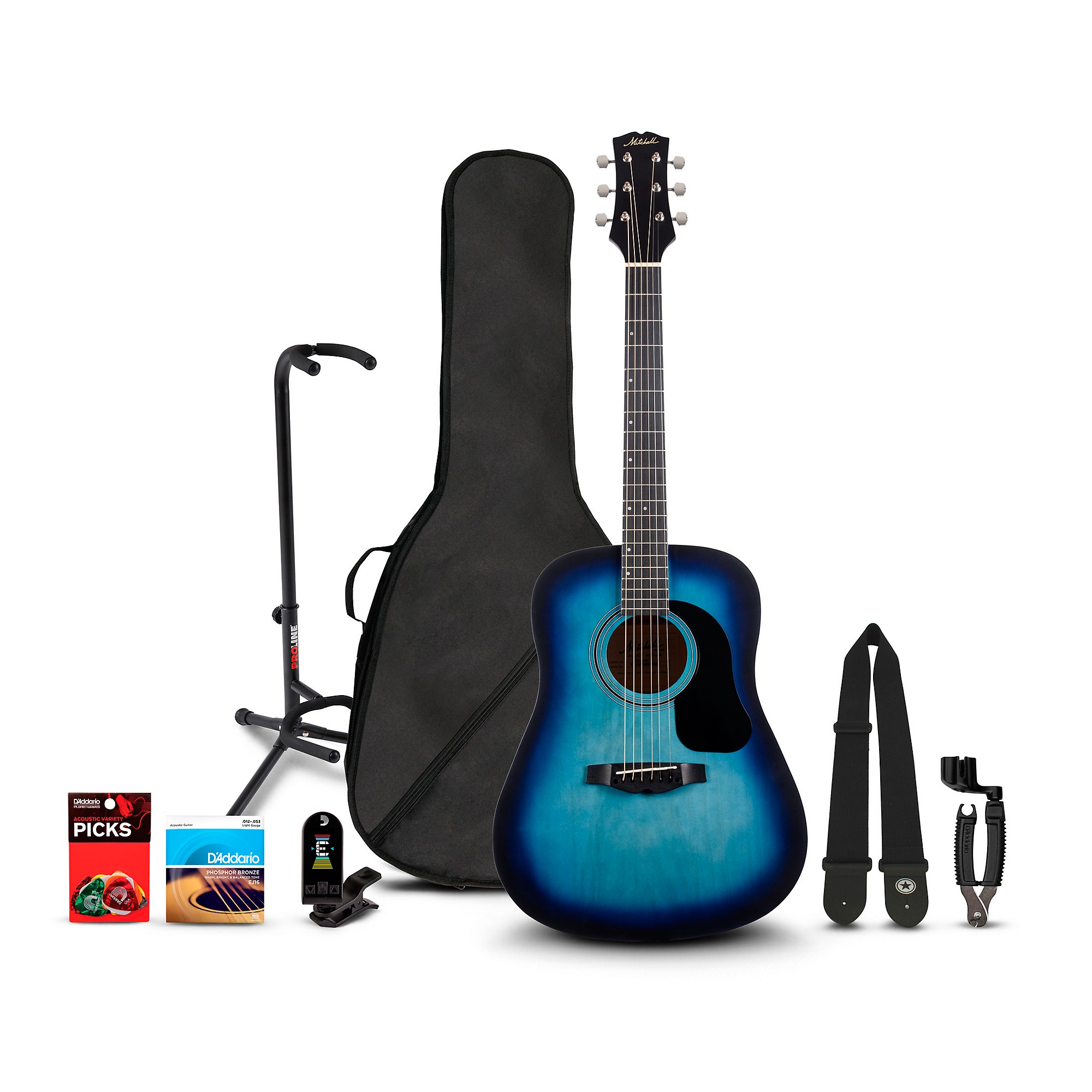 Mitchell Launch D75S Starter Dreadnought Acoustic Guitar Deluxe