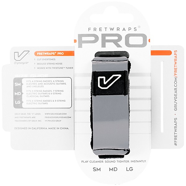 Gruv Gear FretWraps Pro String Muters 1 Pack Grey Medium