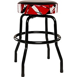 EVH Logo Barstool - Red, Black and White Stripes
