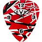 EVH Pick-Shaped Wall Clock - Red, Black and White Stripes thumbnail