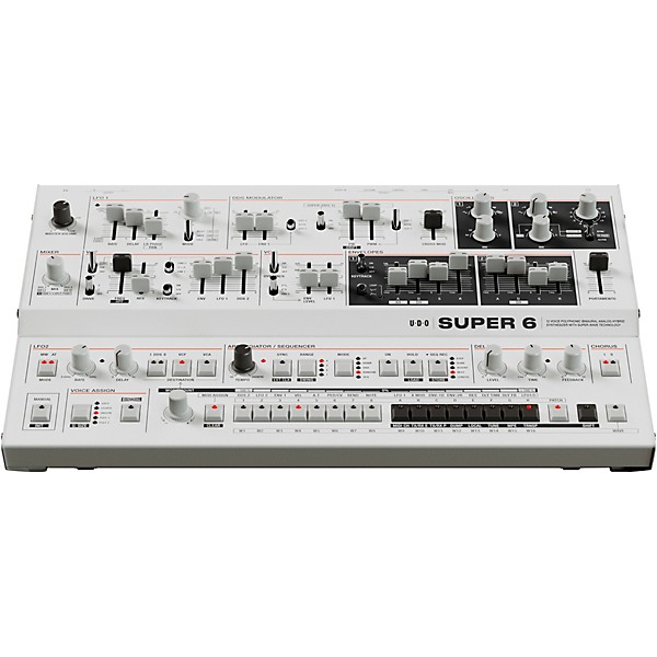UDO Audio Super 6 Desktop Polyphonic Analog Synthesizer - White