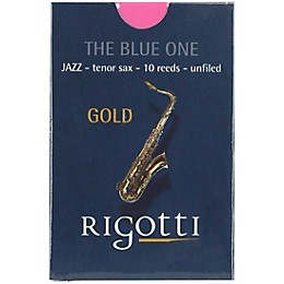 Rigotti Rigotti Tenor Saxophone Reed, Gold Jazz Cut 2.5 Medium 10 Pack