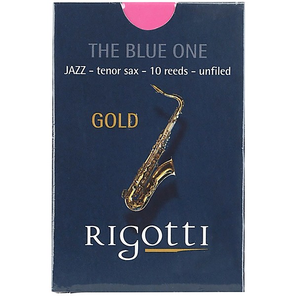 Rigotti Rigotti Tenor Saxophone Reed, Gold Jazz Cut 2.5 Medium 10 Pack