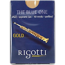 Rigotti Rigotti Soprano Saxophone Reed, Gold Jazz Cut 2.5 Medium 10 Pack