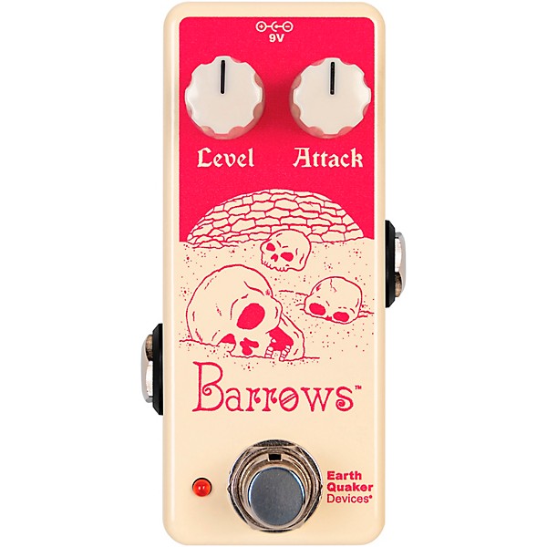 EarthQuaker Devices Barrows Fuzz Attacker Effects Pedal Cream and Pink