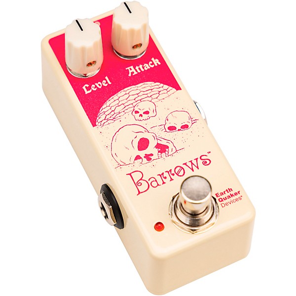 EarthQuaker Devices Barrows Fuzz Attacker Effects Pedal Cream and Pink