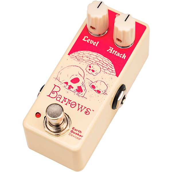 EarthQuaker Devices Barrows Fuzz Attacker Effects Pedal Cream and Pink