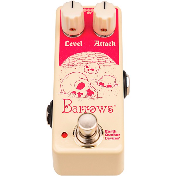 EarthQuaker Devices Barrows Fuzz Attacker Effects Pedal Cream and Pink