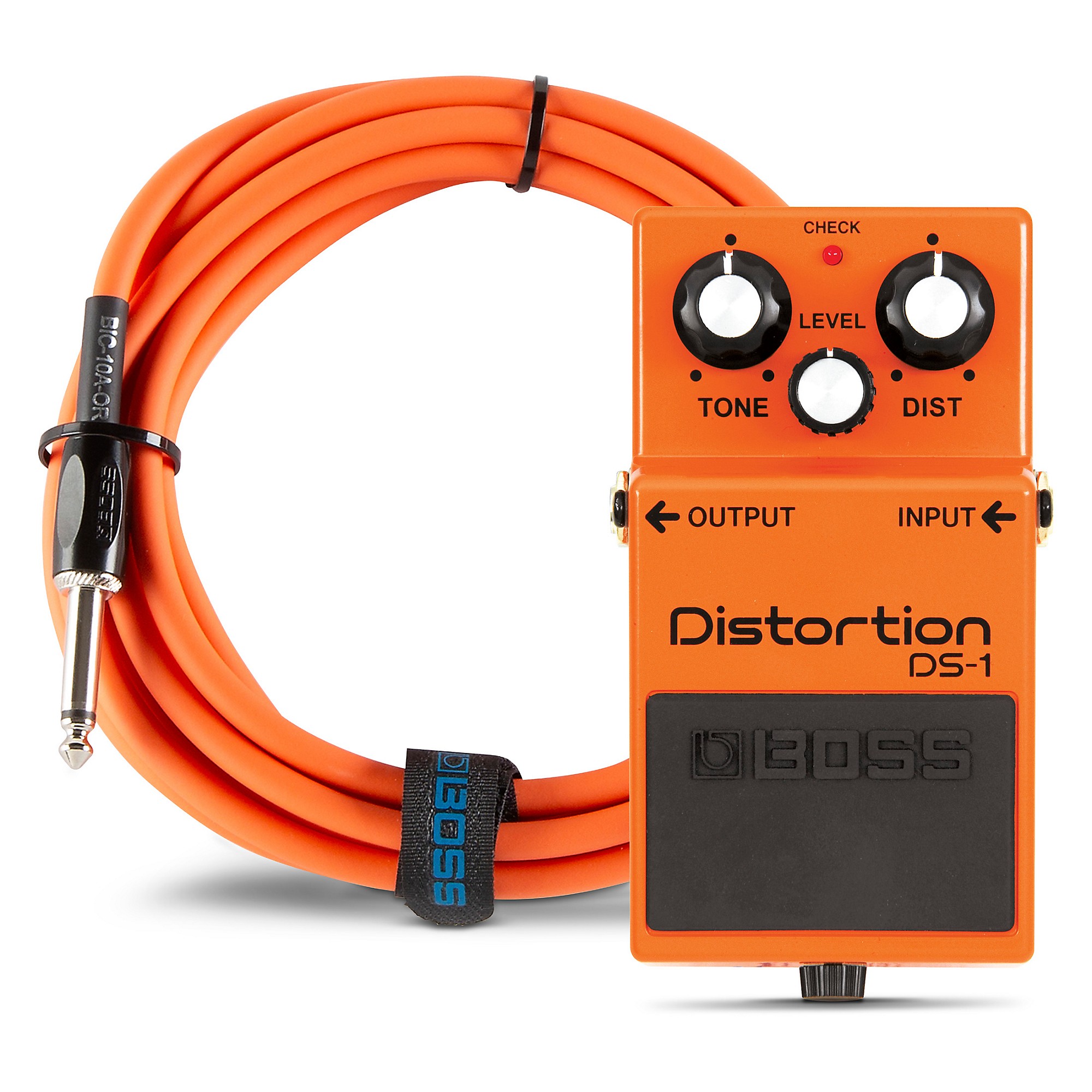 BOSS DS-1 Distortion Pedal Color Kit With Cable - Orange | Guitar