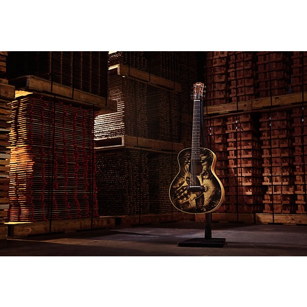 Taylor Guitars 4 Vets GS Mini Americana Special-Edition Acoustic Guitar Custom Graphic