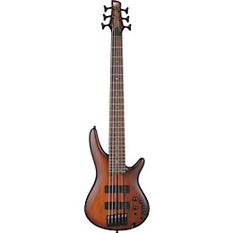 Ibanez SR506A 6-String Electric Bass Guitar - Mahogany Brown Burst Low Gloss