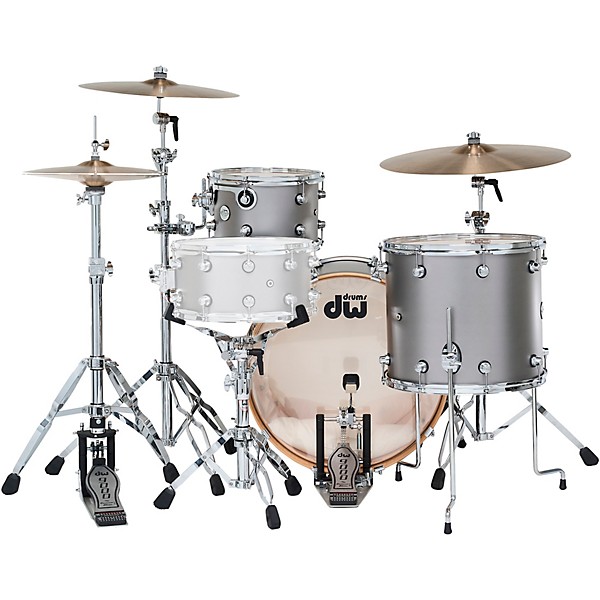 DW Design Series 3-Piece Shell Pack - Titanium Satin Lacquer
