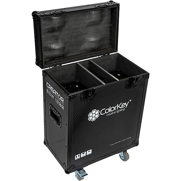 ColorKey Creator Flight Case for Two BSW 1200 with Casters Black