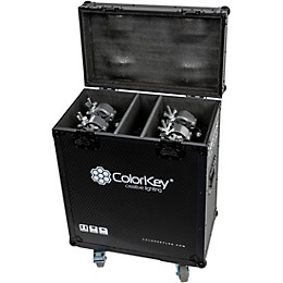 ColorKey Creator Flight Case for Two BSW 1200 with Casters Black