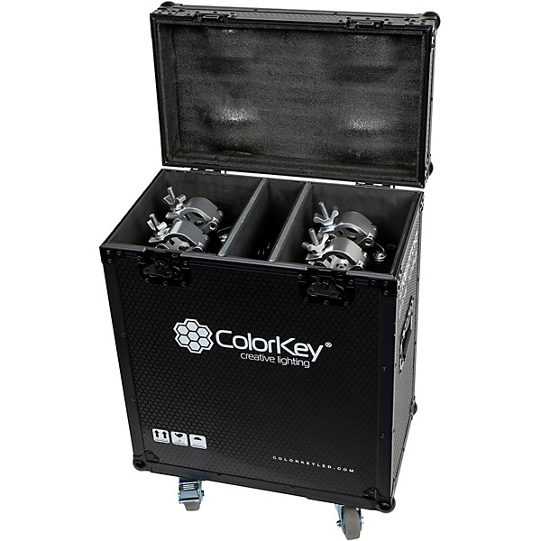 ColorKey Creator Flight Case for Two BSW 1200 with Casters Black
