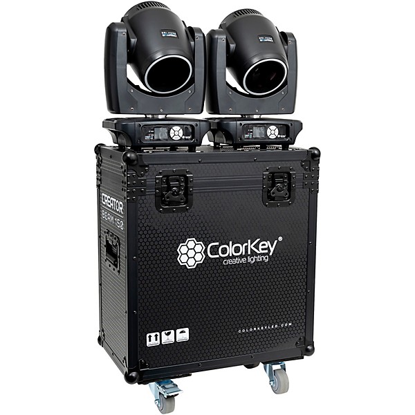 ColorKey Creator Flight Case for Two Beam 150 with Casters Black