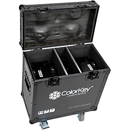 ColorKey Creator Flight Case for Two BX7 Wash with Casters Black