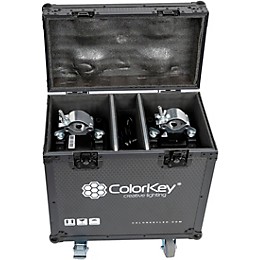 ColorKey Creator Flight Case for Two BX7 Wash with Casters Black