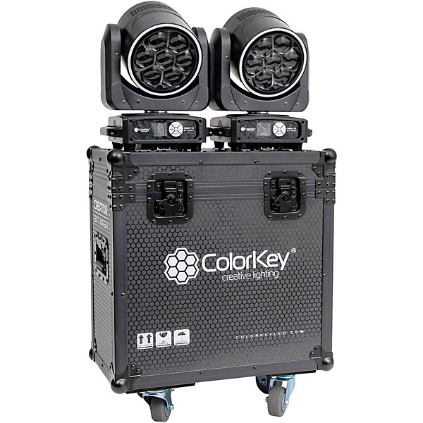 ColorKey Creator Flight Case for Two BX7 Wash with Casters Black
