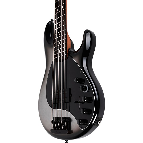 Ernie Ball Music Man DarkRay 5 5-String Electric Bass Guitar Silverburst