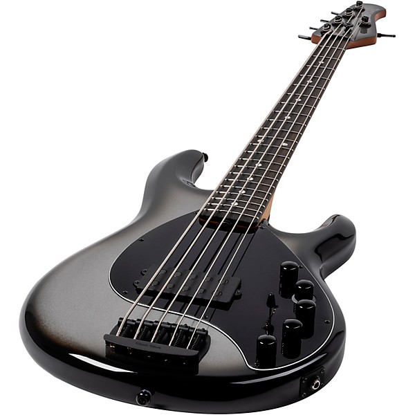 Ernie Ball Music Man DarkRay 5 5-String Electric Bass Guitar Silverburst