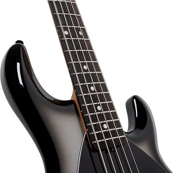 Ernie Ball Music Man DarkRay 5 5-String Electric Bass Guitar Silverburst