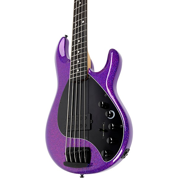 Ernie Ball Music Man DarkRay 5 5-String Electric Bass Guitar Plasma Purple
