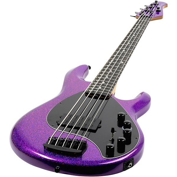 Ernie Ball Music Man DarkRay 5 5-String Electric Bass Guitar Plasma Purple