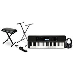 Yamaha PSRE383 61-Key Portable Keyboard Essentials Bundle