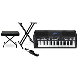 Yamaha PSR-SX600 61-Key Entry-Level Arranger Keyboard Essentials Bundle